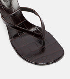 Amina Muaddi Juliette Croc-Effect Leather Thong Sandals