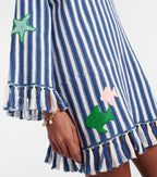 Crochet Striped Cotton Minidress