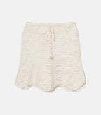 Anna Kosturova Rose Crochet Cotton Miniskirt