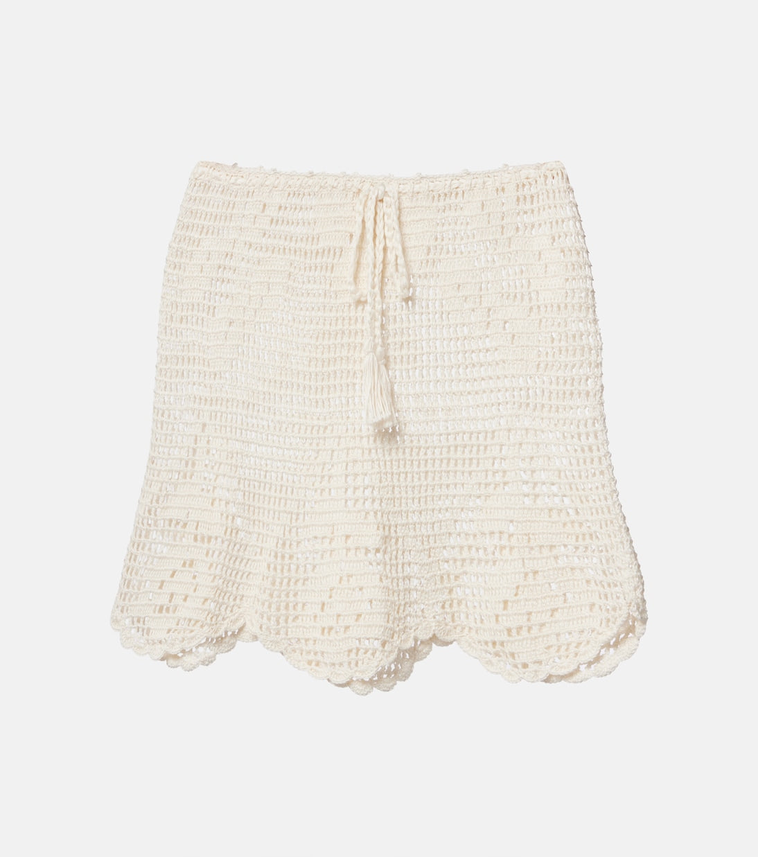 Anna Kosturova Rose Crochet Cotton Miniskirt