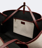 Chloé Clover Leather-Trimmed Canvas Tote Bag