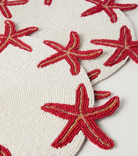 Les Ottomans Set of 4 Beaded Placemats