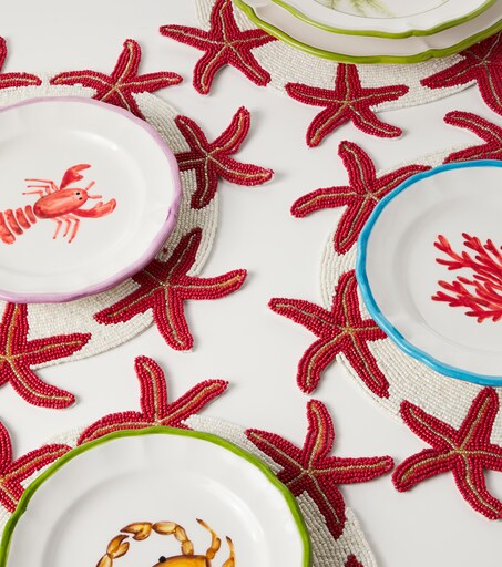 Les Ottomans Set of 4 Beaded Placemats