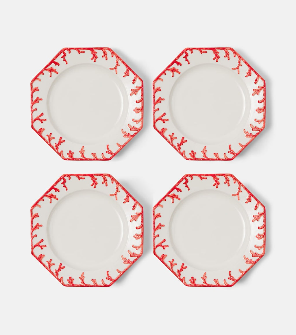 Set of 4 Ceramic Dinner Plates
