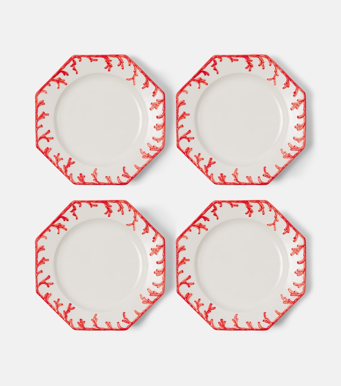 Set of 4 Ceramic Dinner Plates
