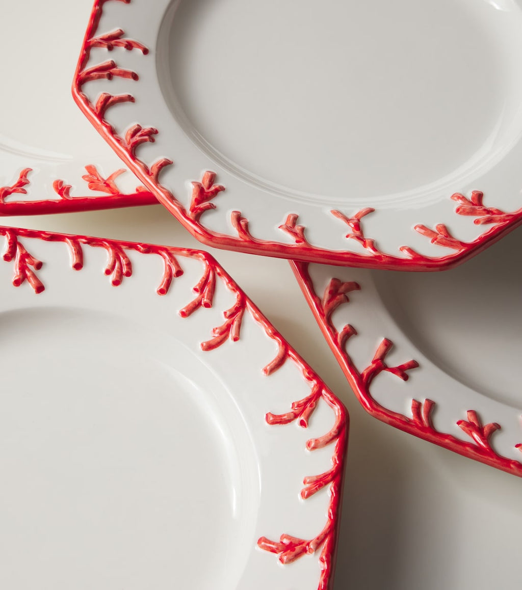 Set of 4 Ceramic Dinner Plates