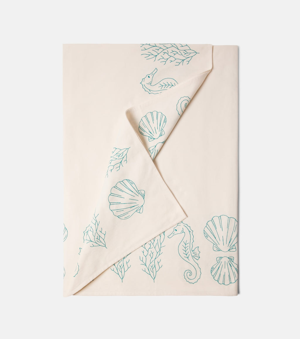 Embroidered Linen Tablecloth