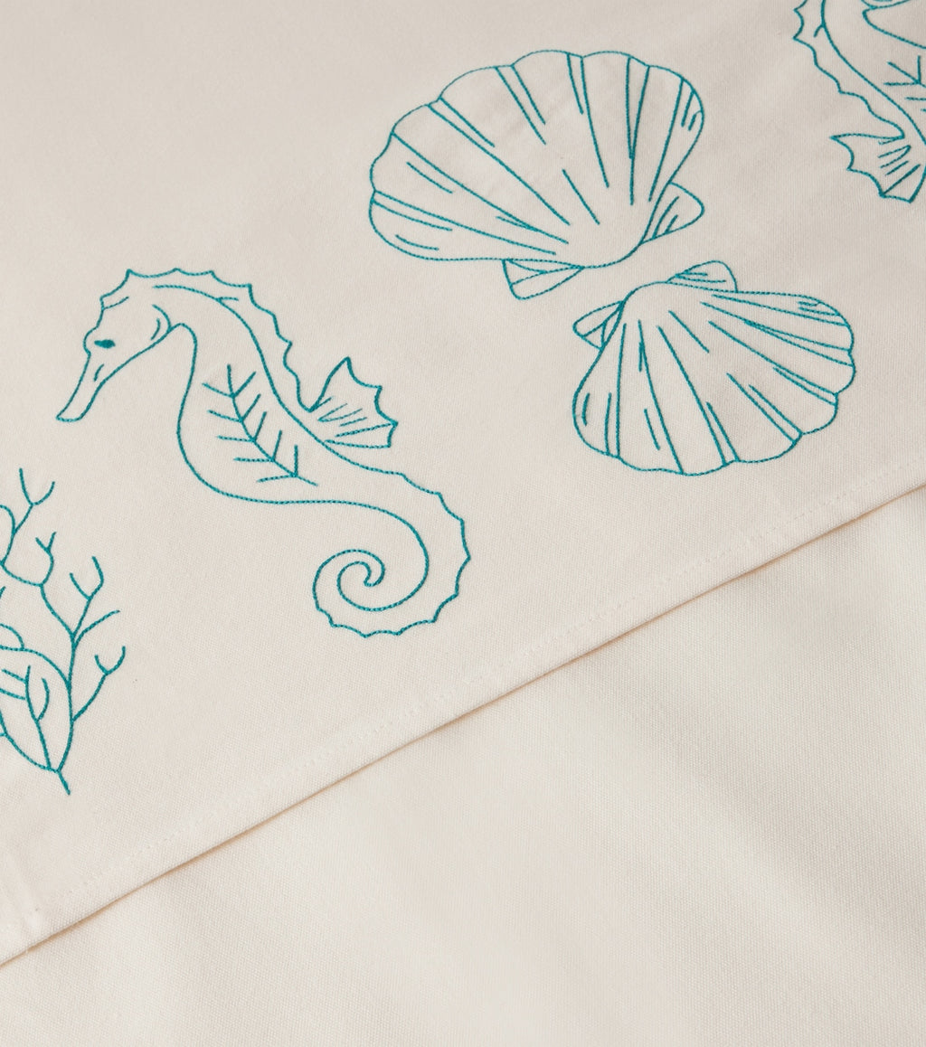 Embroidered Linen Tablecloth