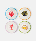 Les-Ottomans Set of 4 Ceramic Dessert Plates