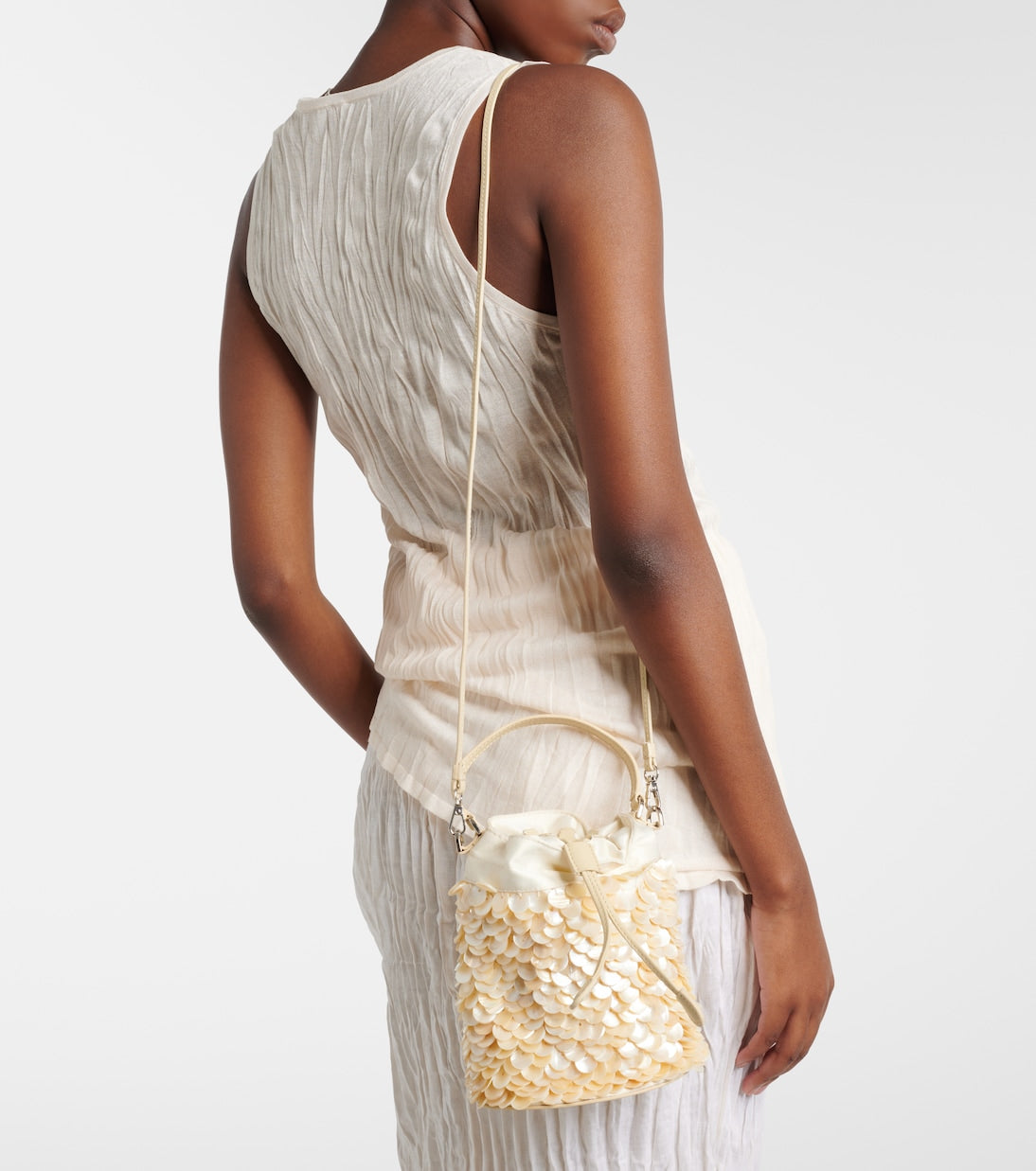 Staud Lila Mini Embellished Bucket Bag