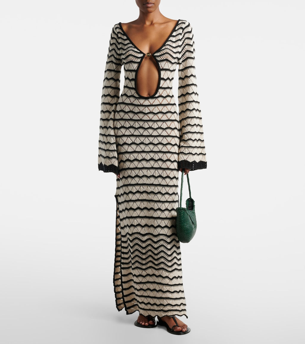 Rey Crochet Cotton-Blend Maxi Dress