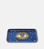 Hand-Painted All Seeing Eye Iron Tray Blue