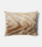 Les-Ottomans Striped Silk Cotton Velvet Cushion