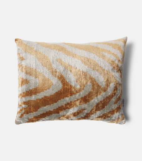 Les-Ottomans Striped Silk Cotton Velvet Cushion