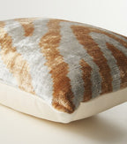 Les-Ottomans Striped Silk Cotton Velvet Cushion