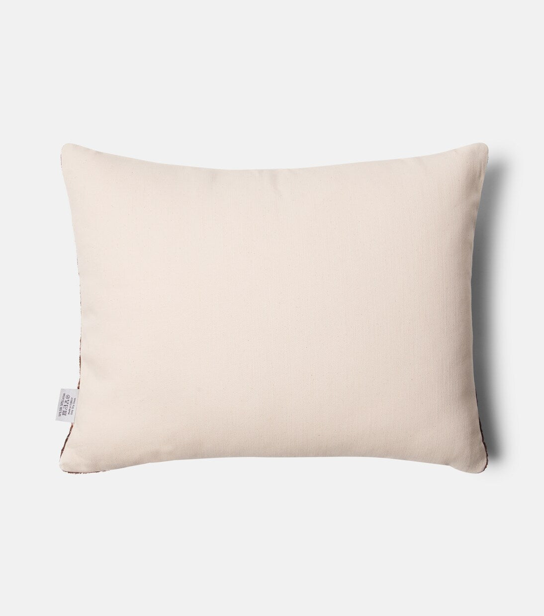 Les-Ottomans Silk and Cotton Velvet Cushion Brown