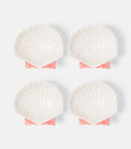 Set of 4 Ceramic Side Plates White