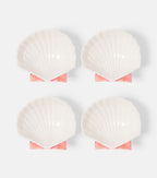 Set of 4 Ceramic Side Plates White