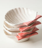 Set of 4 Ceramic Side Plates White