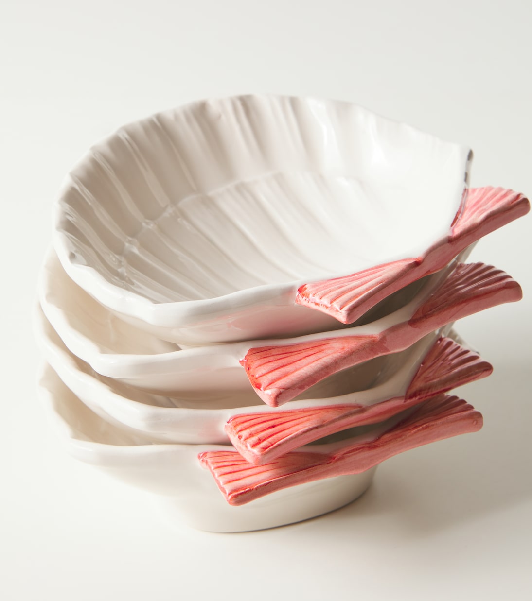 Set of 4 Ceramic Side Plates White