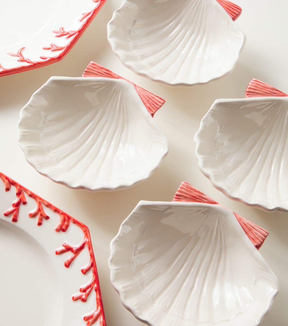 Set of 4 Ceramic Side Plates White