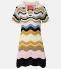 Chevron Crochet Cotton Polo Dress