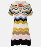Chevron Crochet Cotton Polo Dress