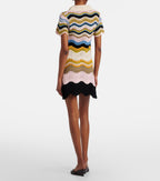 Chevron Crochet Cotton Polo Dress