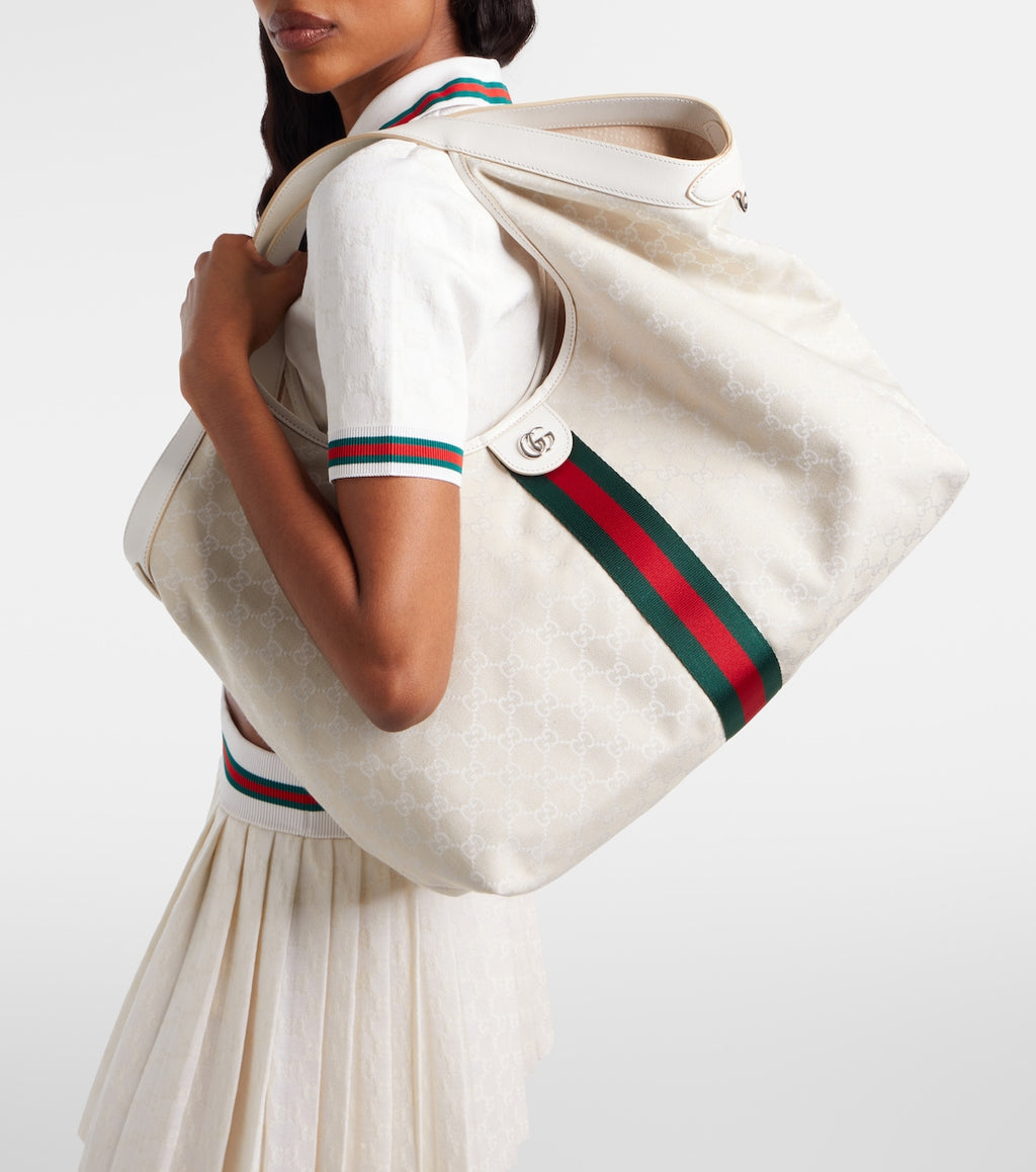 Gucci Giglio GG Canvas Large Tote Bag