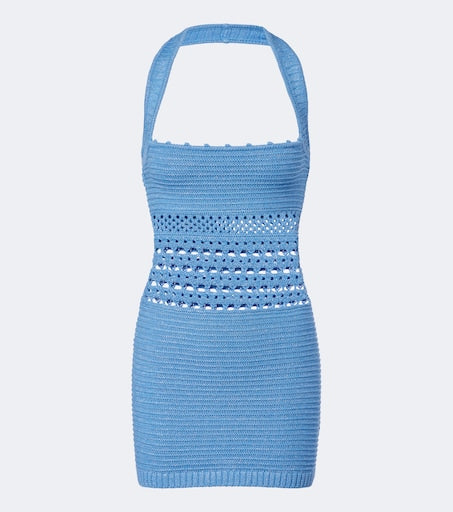 Ronni Cotton-Blend Crochet Minidress