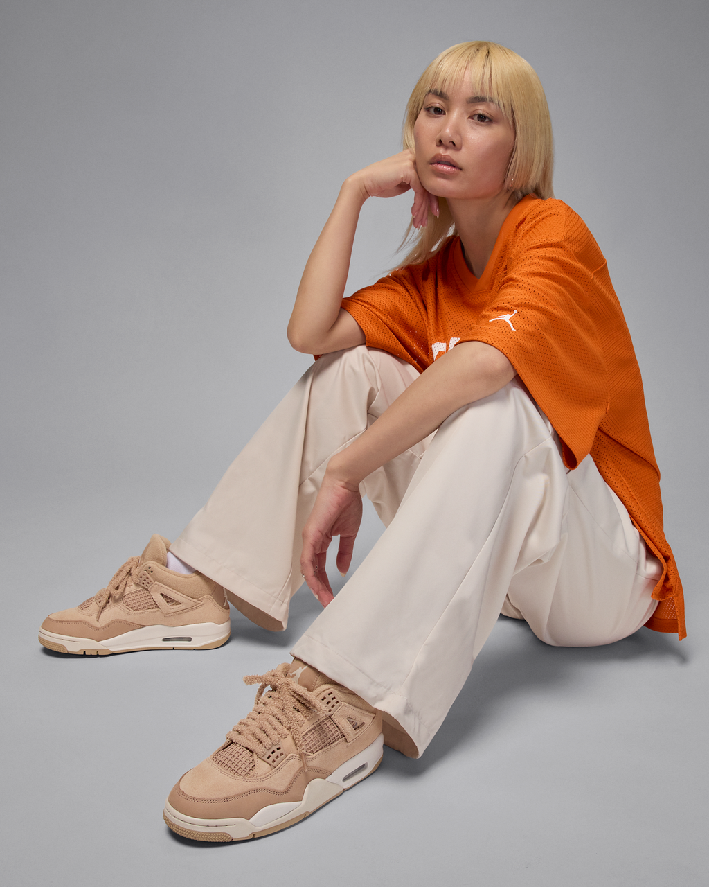 Air Jordan 4 Retro 'Pale Ivory and Tough Red' Women's Shoes