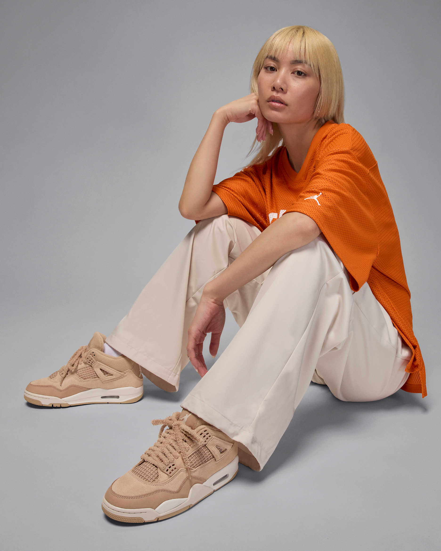 Air Jordan 4 Retro 'Pale Ivory and Tough Red' Women's Shoes