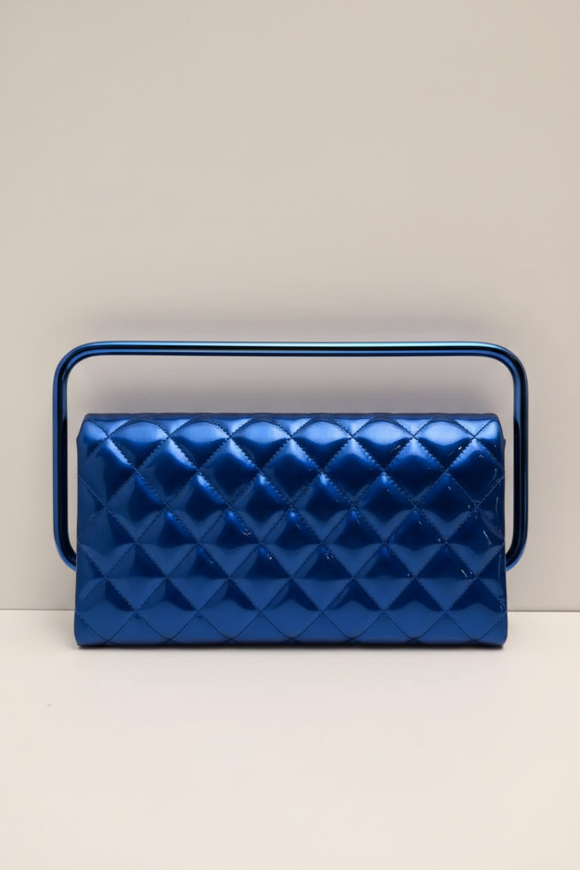 Chanel Blue Metallic Bag – Back