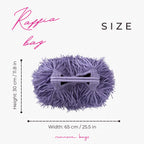 Purple Raffia Tote Bag