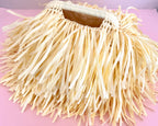 Colorful Fringe Raffia Clutch Bag