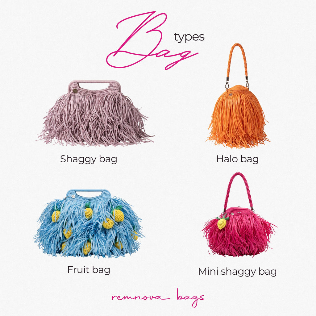 Purple Raffia Tote Bag