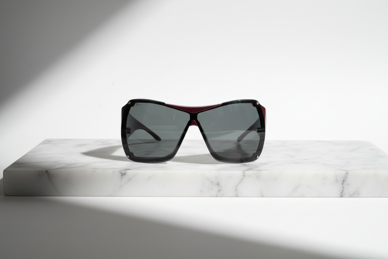 Dior Overshine 1 Shield Sunglasses – Burgundy (SS2005 Archive)