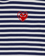 PLAY Comme des Garçons Metalstone Striped Long Sleeve T-Shirt