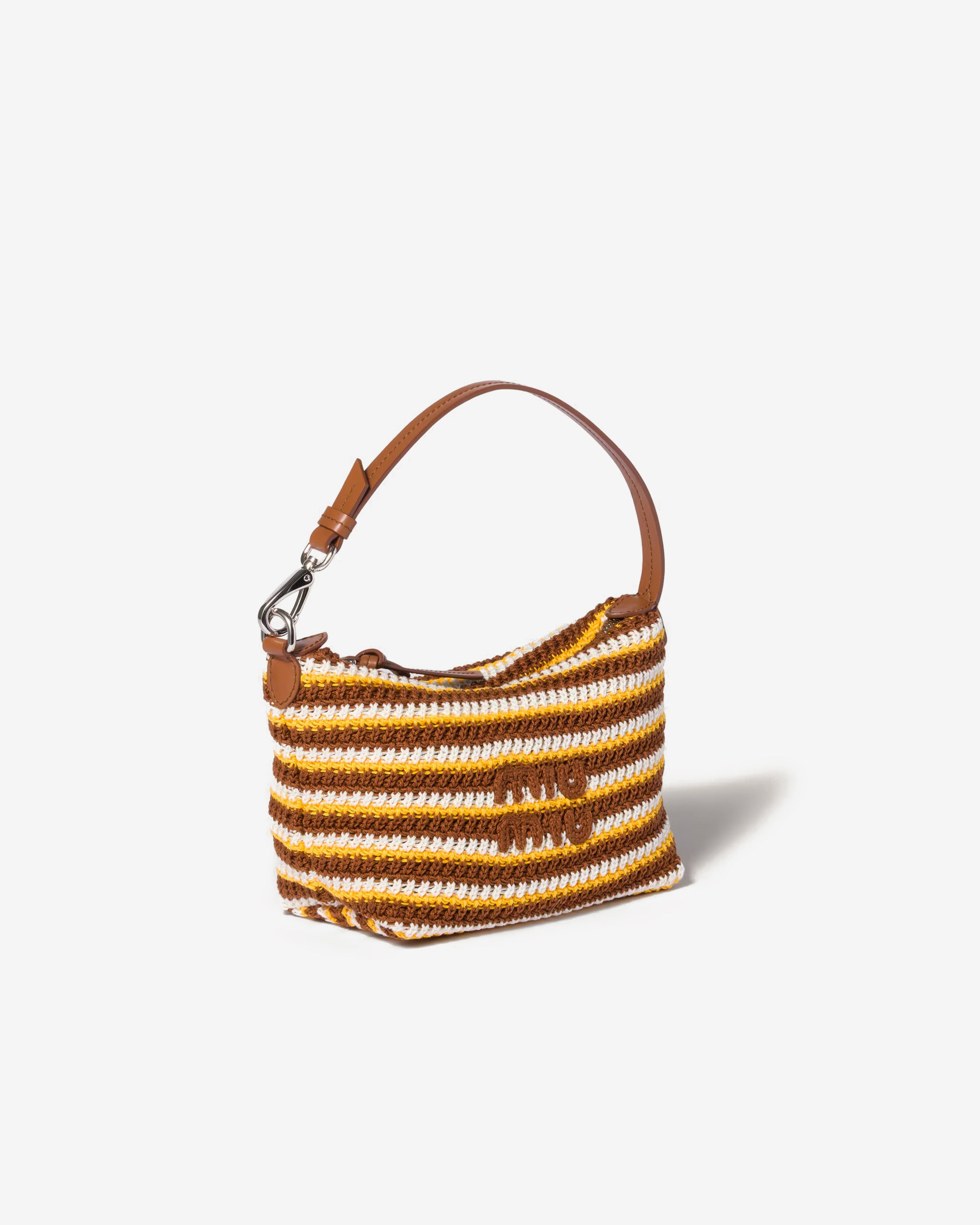 Miu Miu Crochet Pouch Cognac Yellow