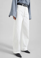 The Frankie Shop Nelton Barrel Leg Jeans White