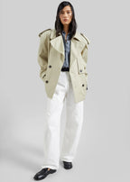 The Frankie Shop Nelton Barrel Leg Jeans White