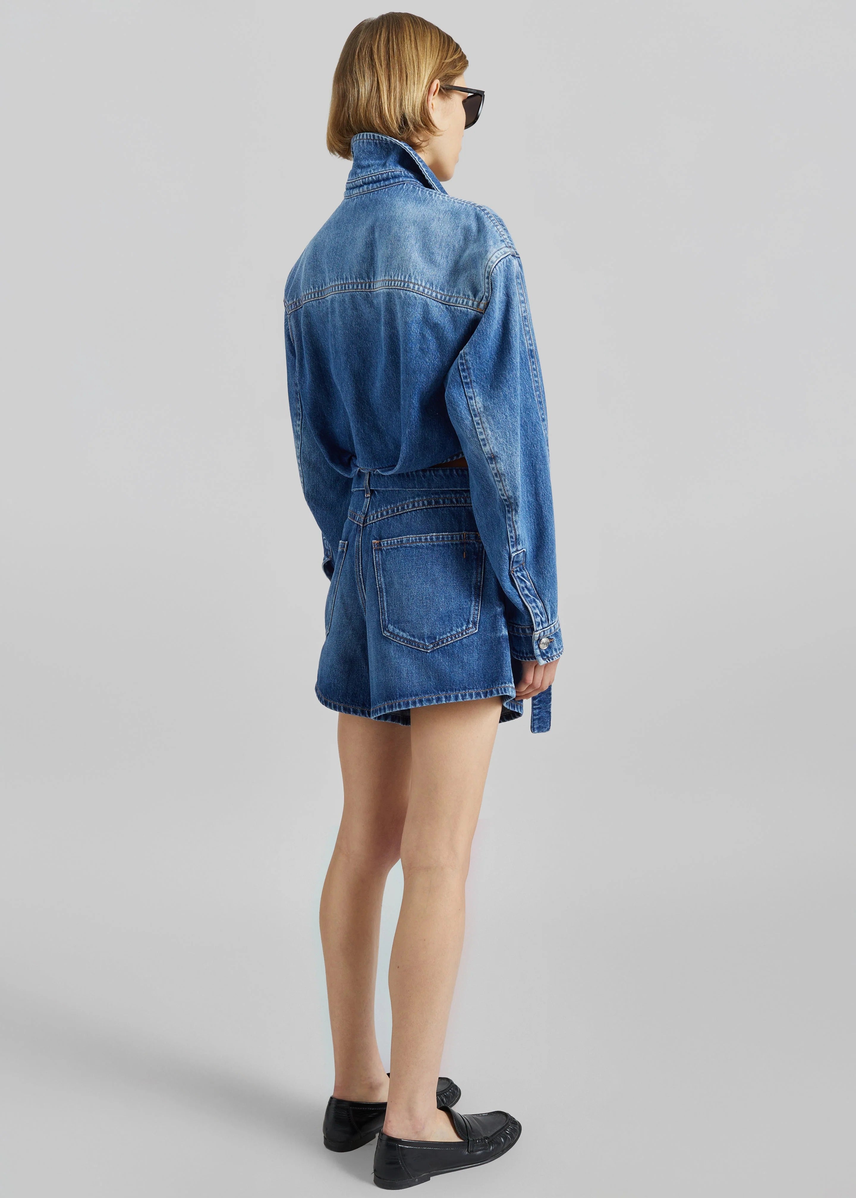 Sportmax Fiesta Denim Shorts Midnight Blue