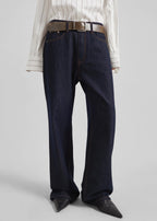 The Frankie Shop Belden Straight Leg Jeans Dark Wash