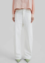 The Frankie Shop Nelton Barrel Leg Jeans White
