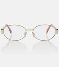 Céline Eyewear Metal Triomphe Round Glasses