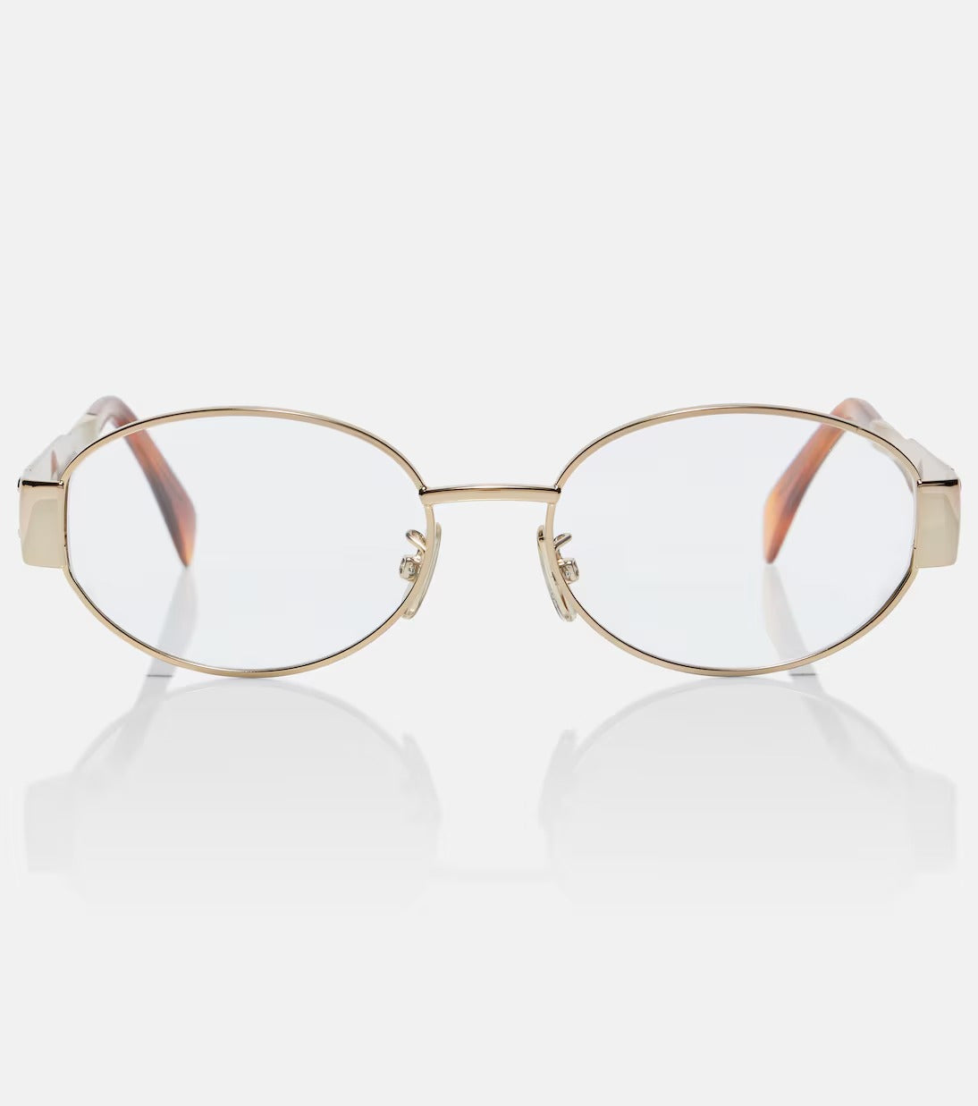 Céline Eyewear Metal Triomphe Round Glasses