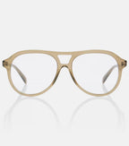 Celine Eyewear Thin Aviator Glasses in Green