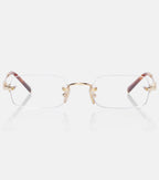 Miu Miu Rectangular Rimless Glasses