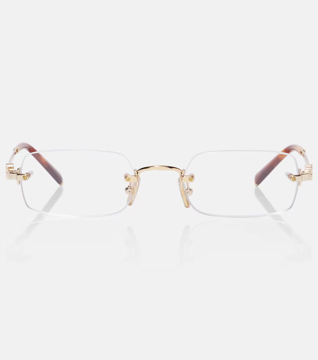 Miu Miu Rectangular Rimless Glasses
