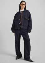 The Frankie Shop Belden Straight Leg Jeans Dark Wash